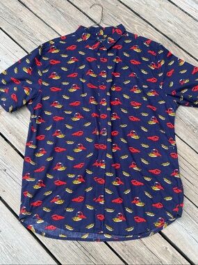 Straight Faded all cotton lobster & French fries novelty shirt L-XL